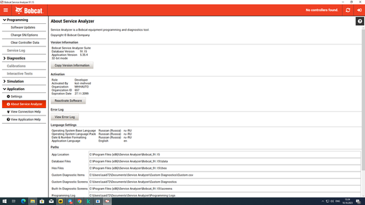 BOBCAT SERVICE ANALYZER 91.05 - Diezeltuner Shop
