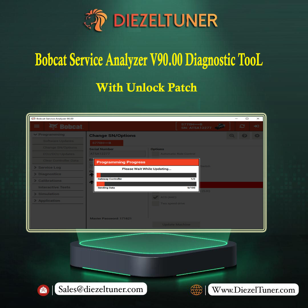Bobcat Service Analyzer V90.00 Diagnostic Tool + Unlock Patch - Diezeltuner Shop