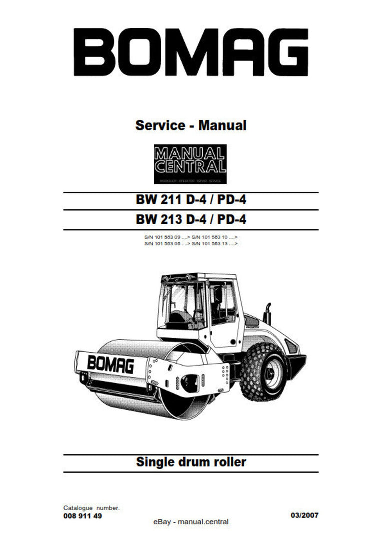 Bomag Service Training & Operating Manuals - Diezeltuner Shop