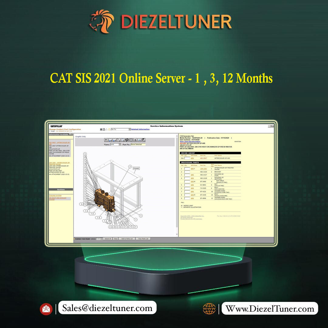 CAT SIS 2021 Online Server - 1 , 3, 12 Months - Diezeltuner Shop
