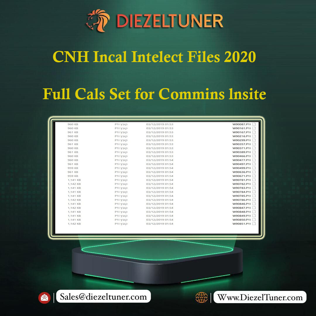 CNH Incal Intelect Files 2020 - Full Cals Set for Commins lnsite - Diezeltuner Shop