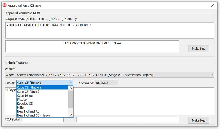 CNH New Approval Password + Unlock Features 2023 V2