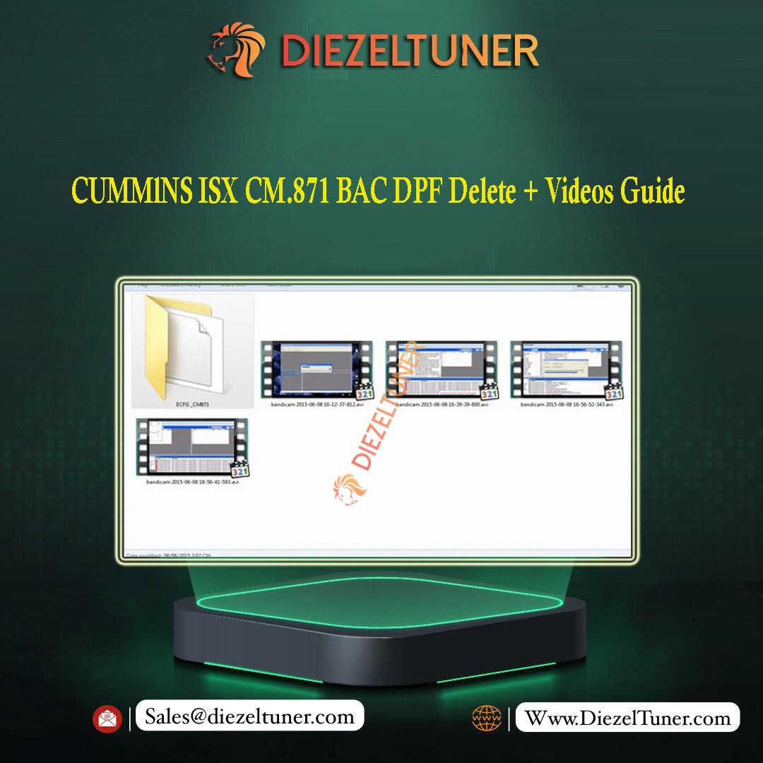 CUMMlNS ISX CM.871 BAC DPF Delete + Videos Guide - Diezeltuner Shop