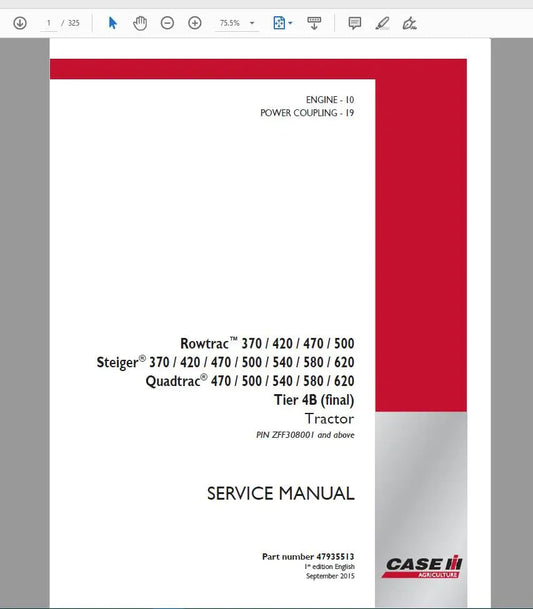 Case IH Agricultural 2019 Full Service Manual