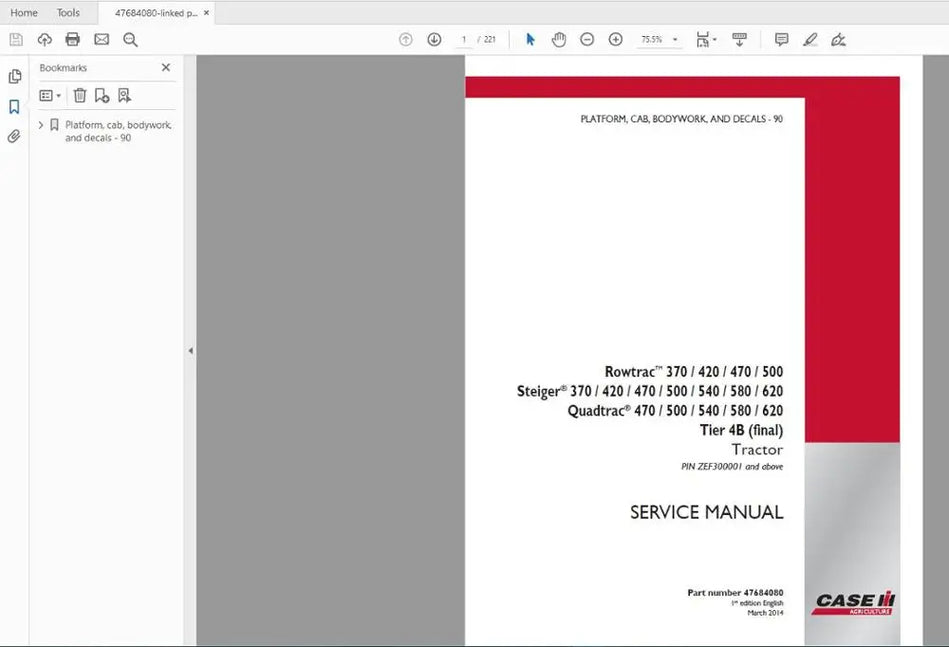 Case IH Agricultural 2019 Full Service Manual - Diezeltuner Shop
