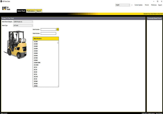 Caterpillar Lift Trucks MCFA-USA 2024 Service Manuals & Spare Parts Catalog
