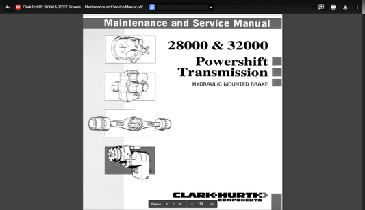 Clark ForkLift Full Set Service Manual - Diezeltuner Shop