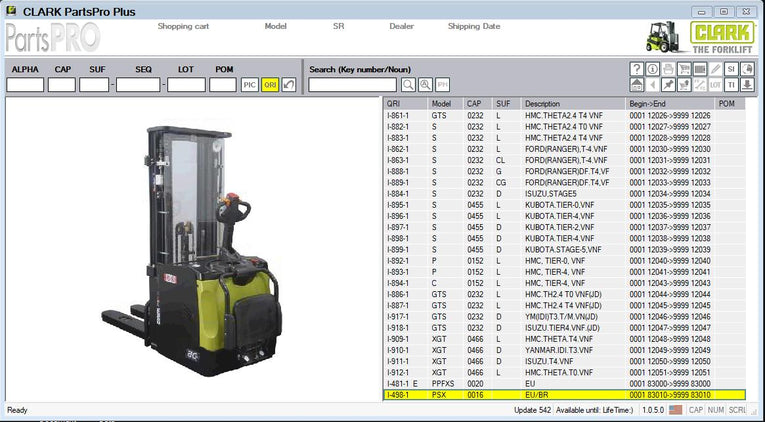 Clark ForkLift Parts Pro Plus EPC V542 Spare Parts Catalog 2024 - Diezeltuner Shop