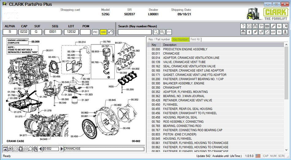 Clark ForkLift Parts Pro Plus EPC V542 Spare Parts Catalog 2024 - Diezeltuner Shop