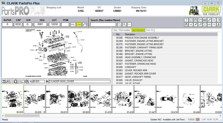 Clark ForkLift Parts Pro Plus EPC V542 Spare Parts Catalog 2024 - Diezeltuner Shop