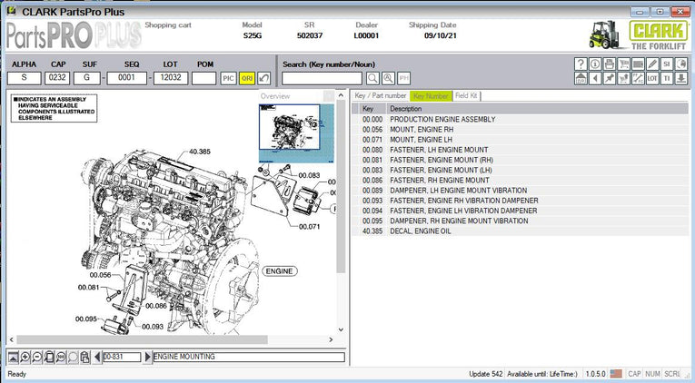 Clark ForkLift Parts Pro Plus EPC V542 Spare Parts Catalog 2024 - Diezeltuner Shop