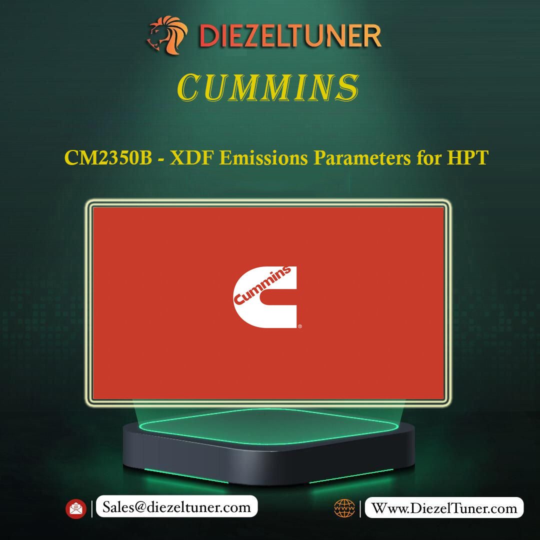 Commins CM2350B - XDF Emissions Parameters for HPT