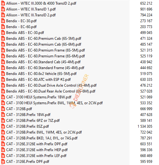 Commns, Detroit Diesel, Cat, Allison & Many Others Trucks Wiring Diagram Full Collection - Diezeltuner Shop