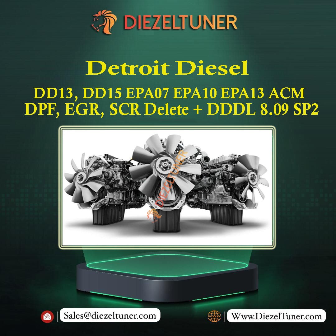 Detroit DD13, DD15 EPA07 EPA10 EPA13 ACM, DPF, EGR, SCR Delete + DDDL 8.09 SP2 - Diezeltuner Shop
