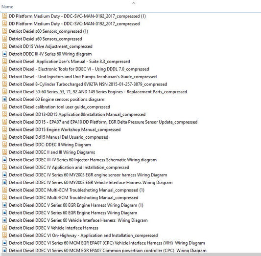 Detroit Diesel Engine PDF Service Manuals, Fault Codes And Wiring Diagrams