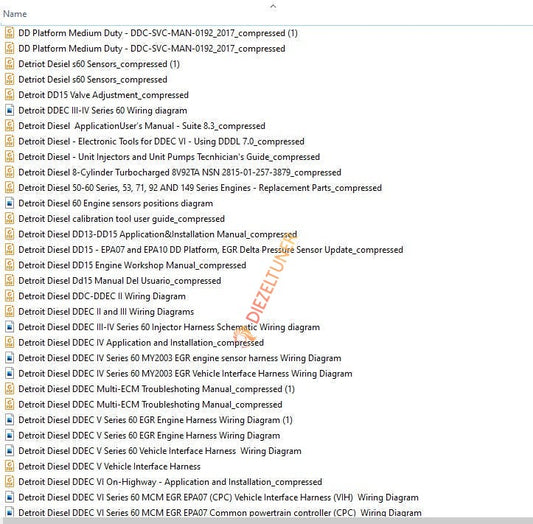 Detroit Diesel Engine PDF Service Manuals, Fault Codes And Wiring Diagrams
