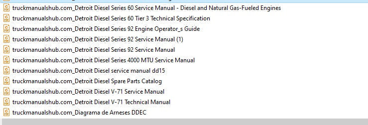 Detroit Diesel Engine PDF Service Manuals, Fault Codes And Wiring Diagrams