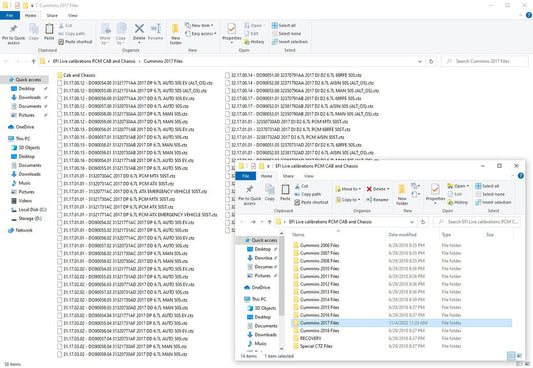EFILive Commins (06-18) calibrations PCM CAB and Chassis Files