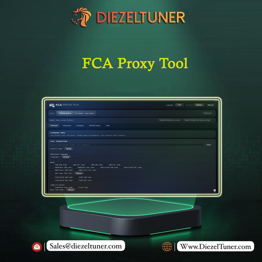 FCA Proxy Tool by Diezeltuner on a dark background