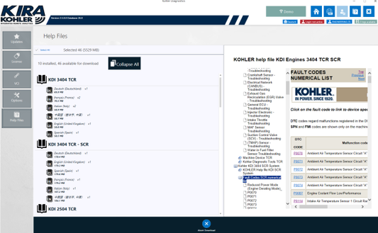 Kohler KIRA 2.6.0.0 Diagnostics 2024