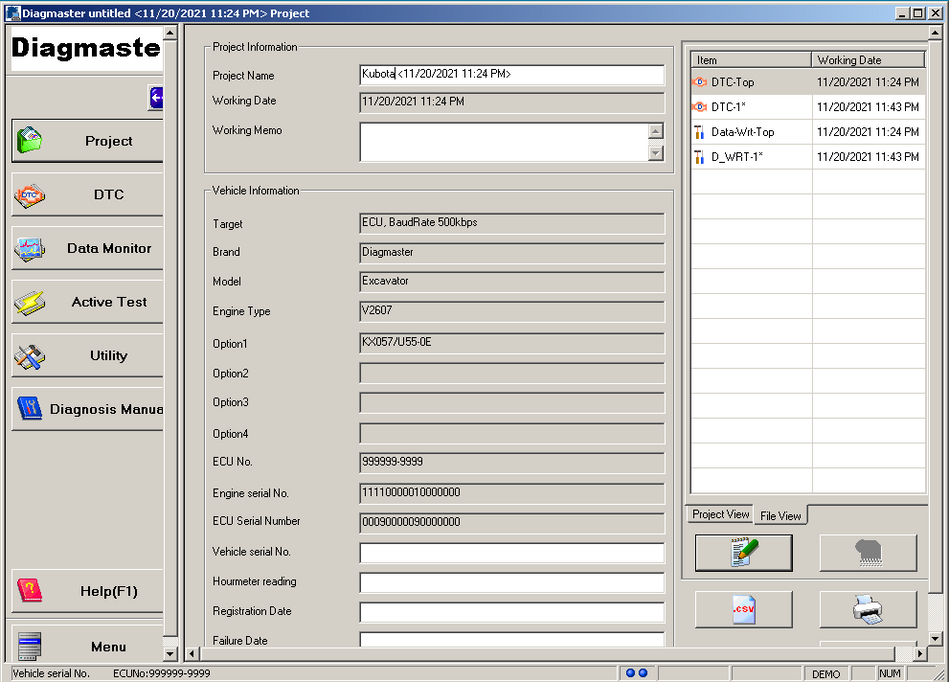 Kubota / Takeuchi DiagMaster V21.11.01 Last Version – Level 9 + Unlock KG