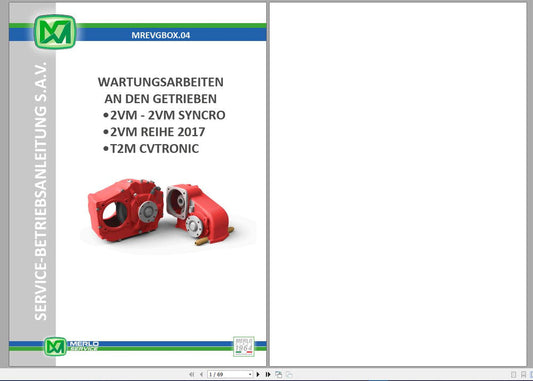 MERLO Machine Telehandlers PDF De_German Service Part Manual, Hydraulic & Electrical Diagram DVD