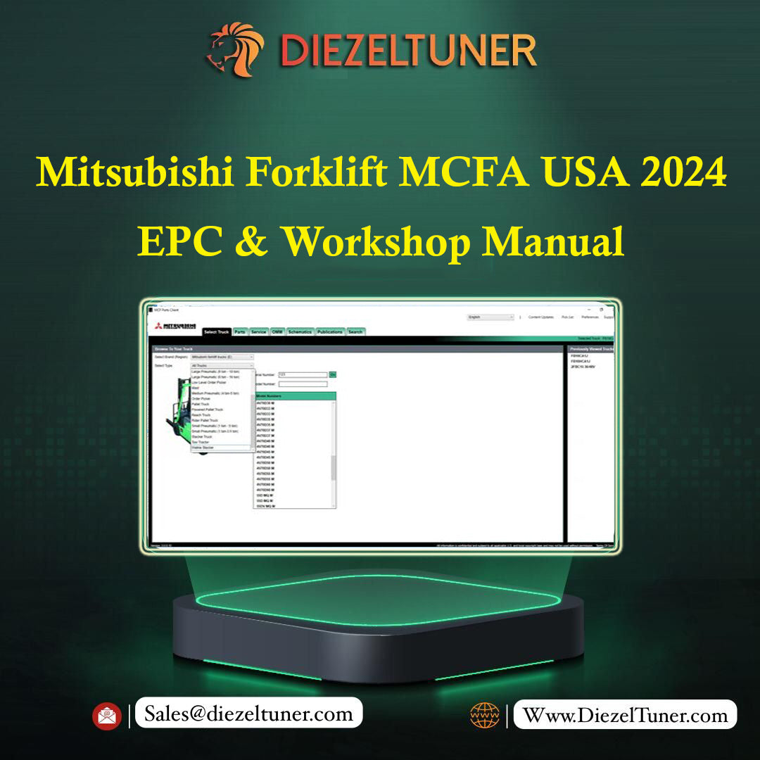 Mitsubishi Forklift MCFA USA 2024 EPC & Workshop Manuals - Diezeltuner Shop #