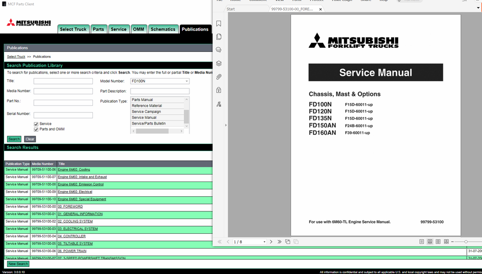 Mitsubishi Forklift MCFS 2024 EPC & Workshop Manual - Diezeltuner Shop #