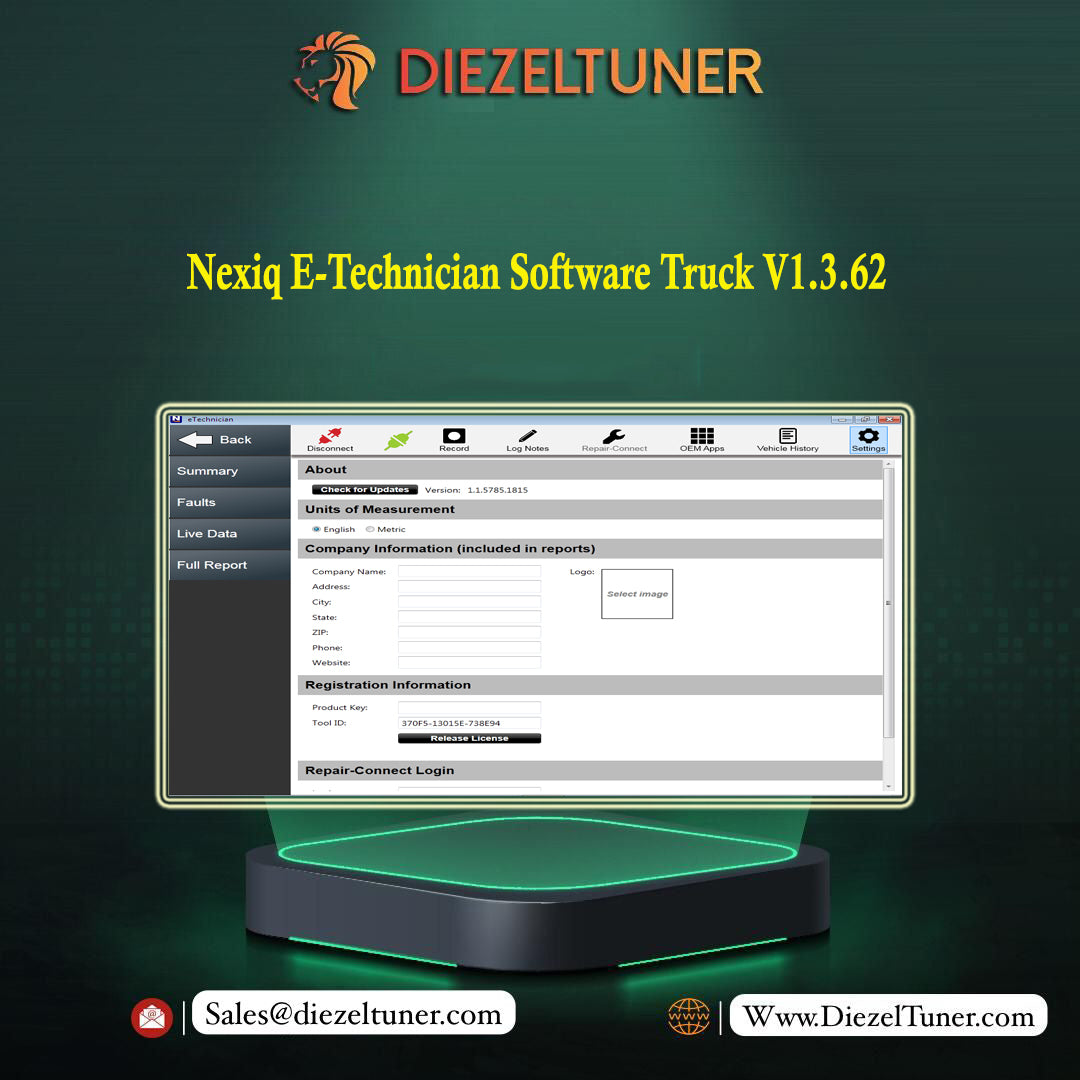 Nexiq E-Technician Software Truck V1.3.62 + Unlock Patch - Diezeltuner Shop
