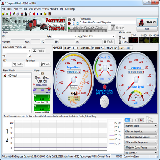 PF-Diagnose 2.0.2.23 Diagnostics Software 2013 – Full Heavy & Medium Duty With OBDII