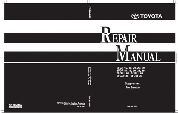 Toyota Forklift Truck Service Manuals PDF – Deutsch German - Diezeltuner Shop