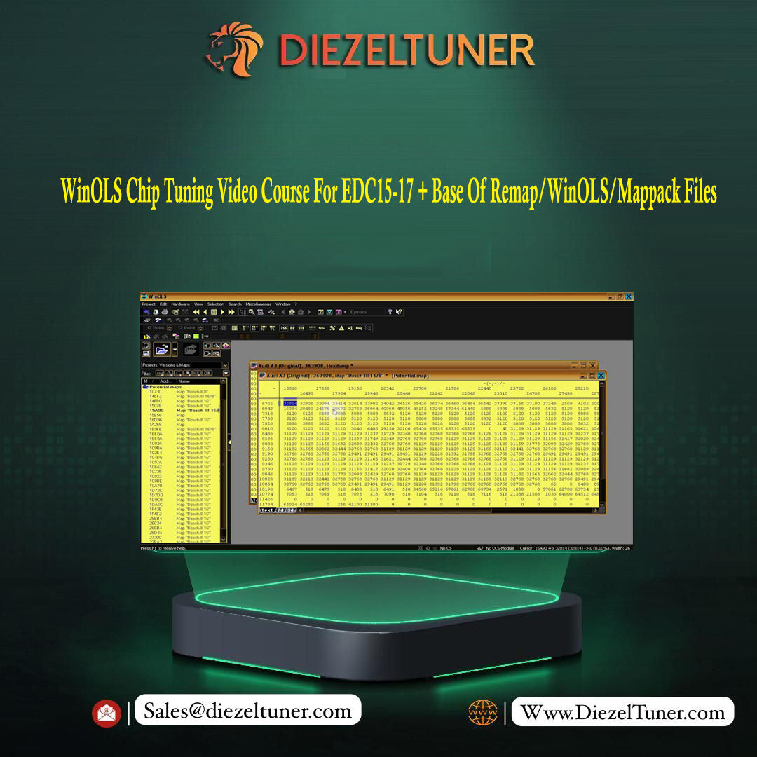 WinOLS Chip Tuning Video Course For EDC15-17 + Base Of Remap/WinOLS/Mappack Files - Diezeltuner Shop