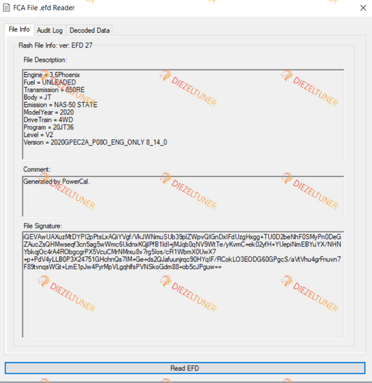 Chrysler FCA EFD to BIN Converter – File Extraction & Decoding
