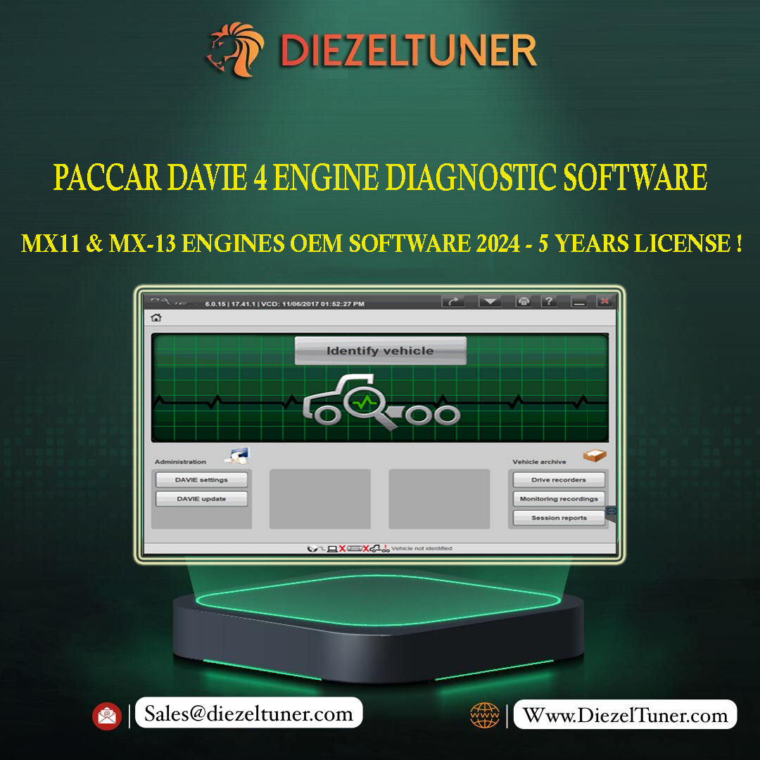 PACCAR DAVIE 4 ENGINE DIAGNOSTIC SOFTWARE - MX11 & MX-13 ENGINES OEM SOFTWARE 2024 - 5 YEARS LICENSE !