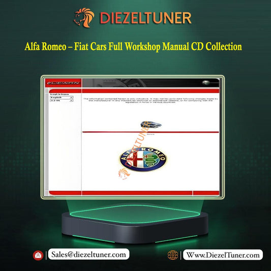 Alfa Romeo – Fiat Cars Full Workshop Manual CD Collection - Diezeltuner Shop 