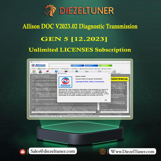 Allison DOC V2023.02 Diagnostic Transmission + GEN 5 [12.2023] + Unlimited LICENSES Subscription - Diezeltuner Shop 