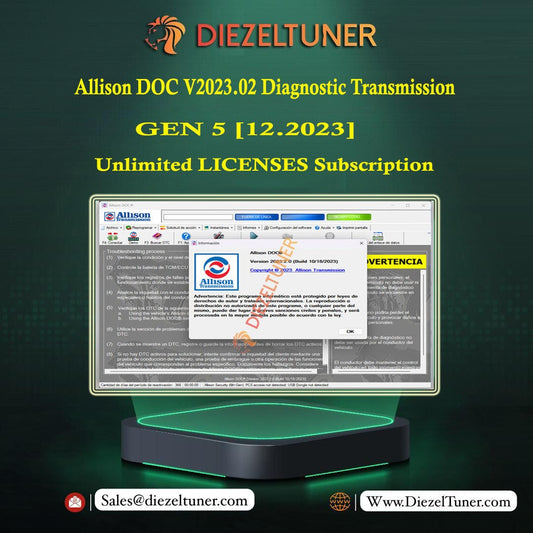 Allison DOC V2023.02 Diagnostic Transmission + GEN 5 [12.2023] + Unlimited LICENSES Subscription - Diezeltuner Shop 