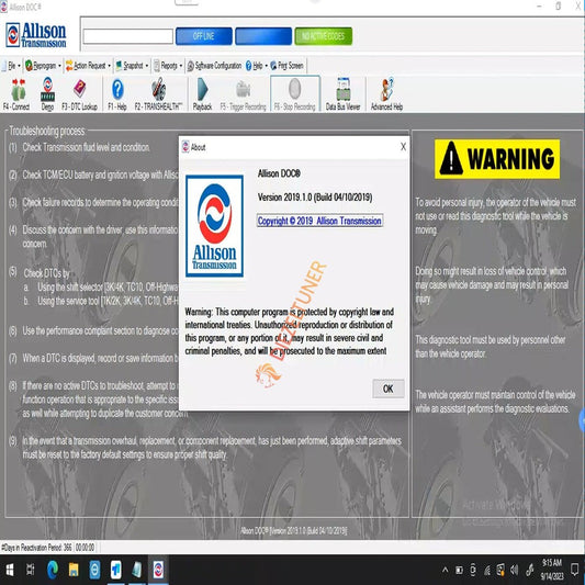 Allison Transmission V2019.1 + GEN5 2019 Files + Unlock Keygen - Diezeltuner Shop 