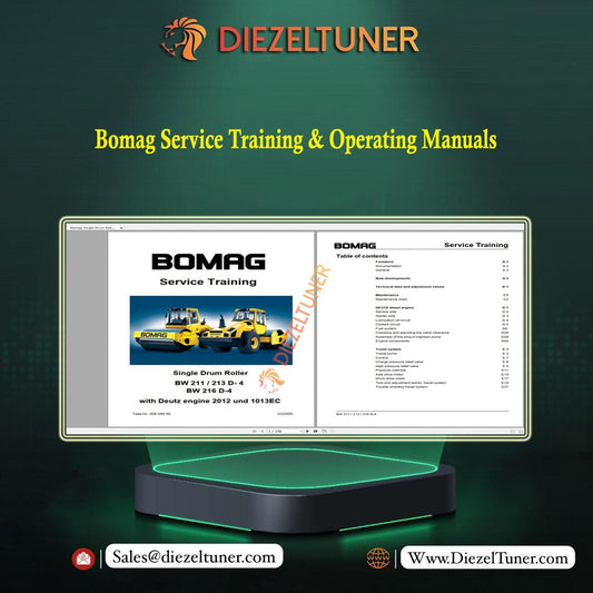 Bomag Service Training & Operating Manuals - Diezeltuner Shop 