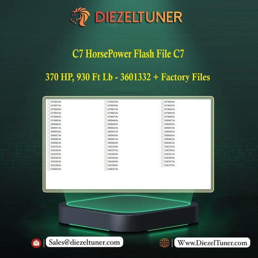 C7 HorsePower Flash File C7 - 370 HP, 930 Ft Lb - 3601332 + Factory Files - Diezeltuner Shop 