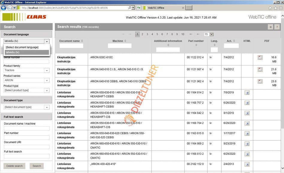 CLAAS WebTIC Offline 08.2022 Service Information + INSTALL GUIDE - Diezeltuner Shop 