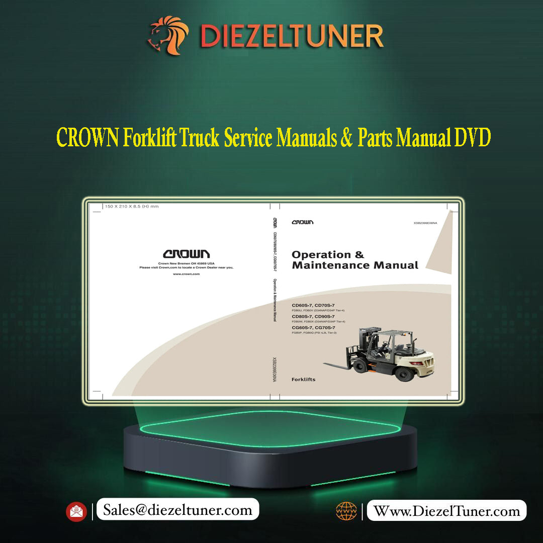 CROWN Forklift Truck Service Manuals & Parts Manual DVD - Diezeltuner Shop 
