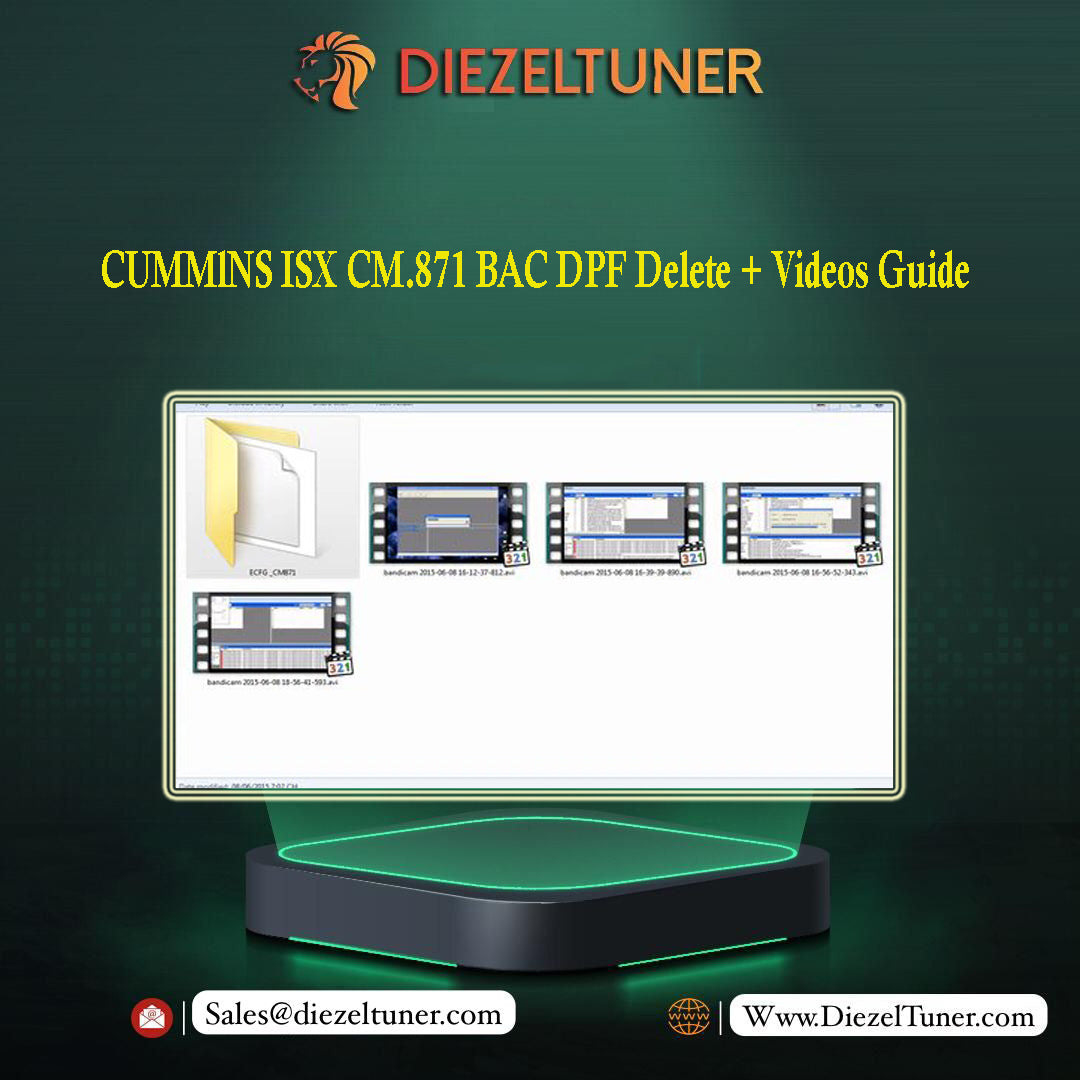 CUMMlNS ISX CM.871 BAC DPF Delete + Videos Guide - Diezeltuner Shop 