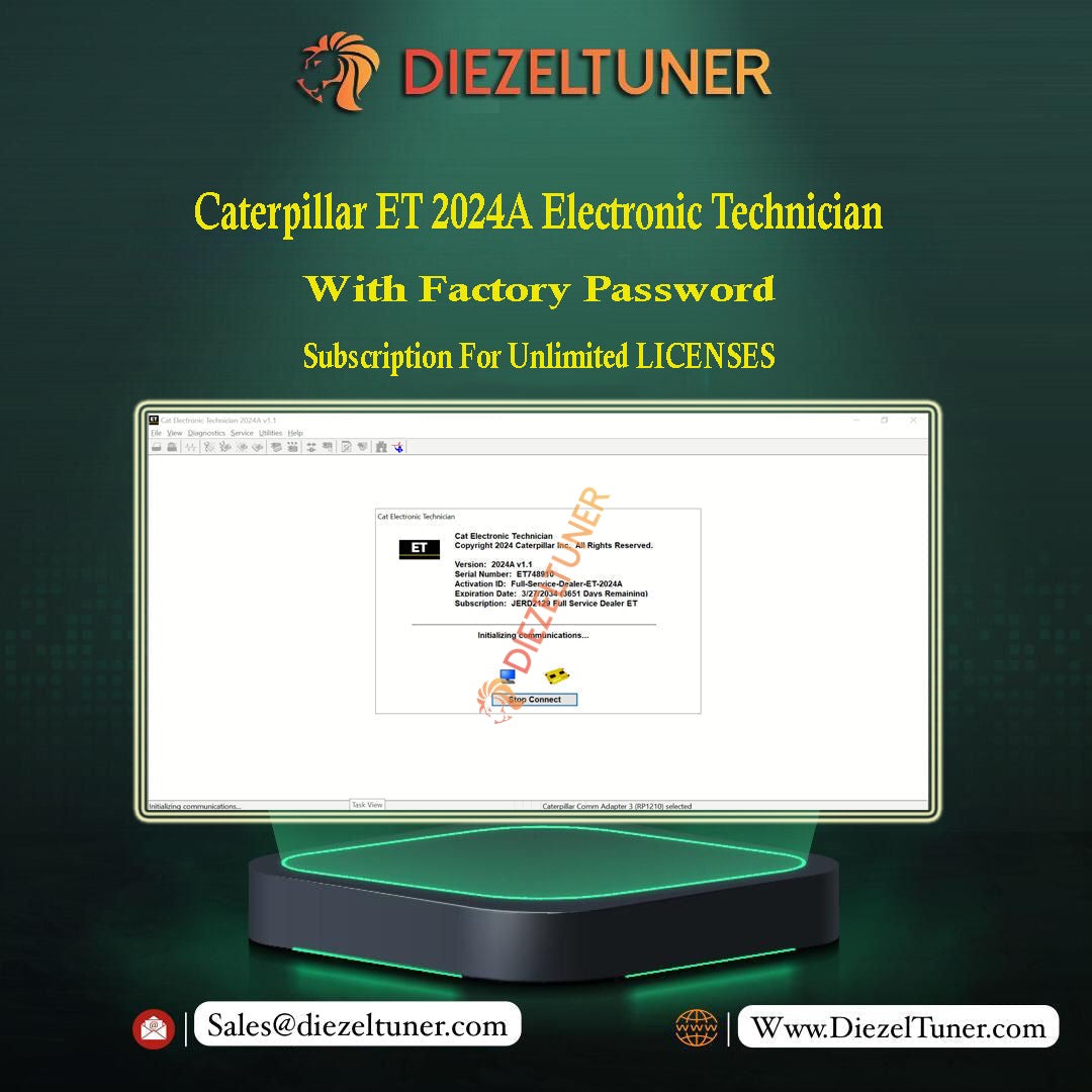 Caterpillar ET 2024A Electronic Technician With Factory Password 2024 Subscription For Unlimited LICENSES - Diezeltuner Shop 