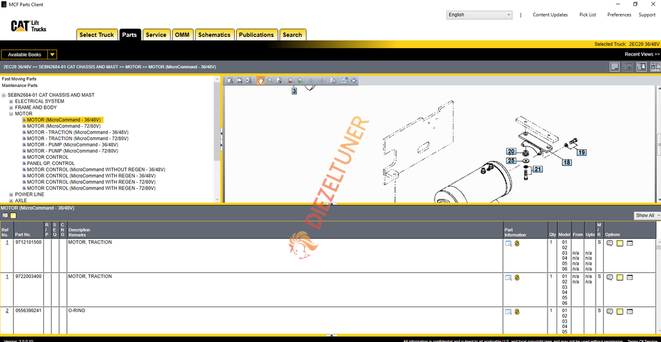 Caterpillar MCFE-Europe Forklift Truck Parts Catalog 2024