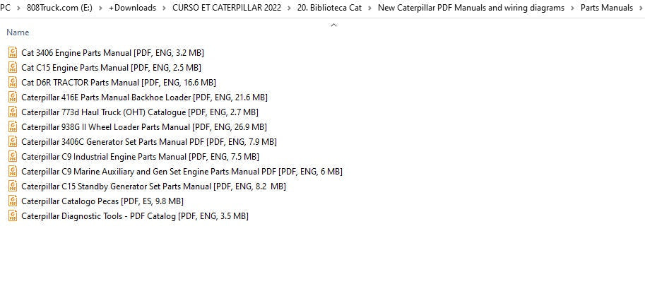 Caterpillar Spanish Course + English PDF Manuals, wiring diagrams and Delete guides - Diezeltuner Shop 