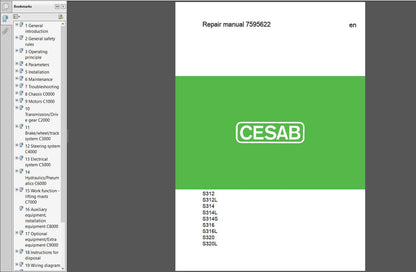 Cesab Forklift Spare Part Catalog And Service Manual New Models Full PDF - Diezeltuner Shop 