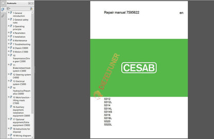 Cesab Forklift Spare Part Catalog And Service Manual New Models Full PDF - Diezeltuner Shop 