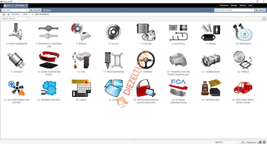 Chrysler FCA 2023 EPC5 Spare Parts Catalog + Unlock Patch - Diezeltuner Shop 