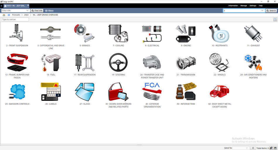 Chrysler FCA 2024 EPC5 Spare Parts Catalog - Diezeltuner Shop 